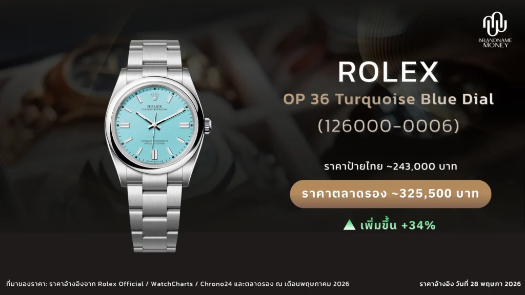 นาฬิกา Rolex ผู้หญิง Oyster Perpetual 36 Ref. 126000 สีพิเศษ