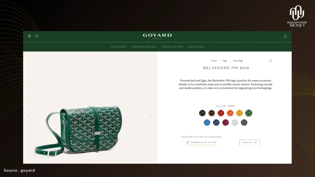 3. Goyard กระเป๋าแบรนด์เนม ผู้ชาย Quiet Luxury ที่มีความเฉพาะตัวสูง