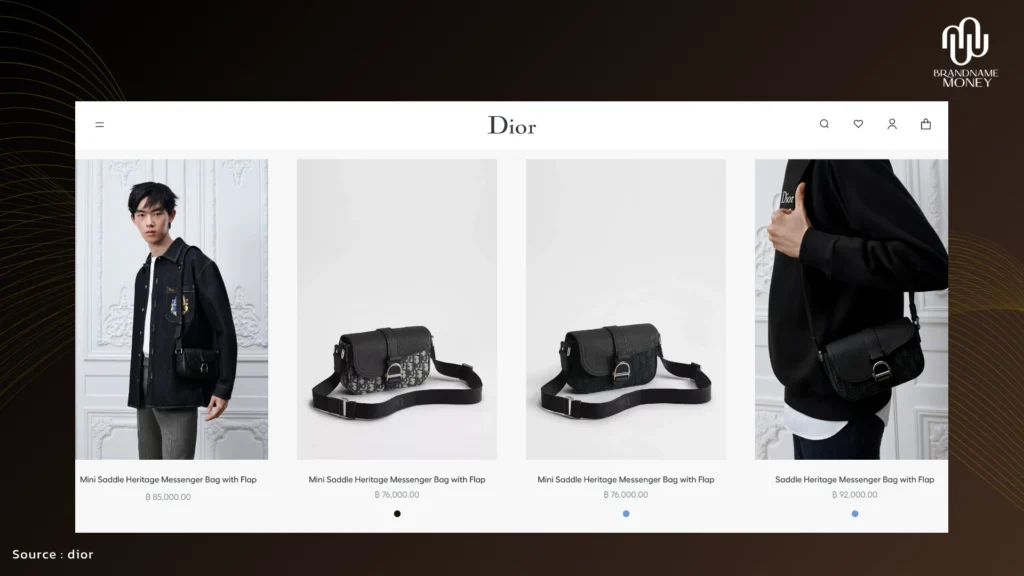 4. Dior Men กระเป๋าแบรนด์เนม ผู้ชาย สายแฟชั่นที่มีเอกลักษณ์ชัด