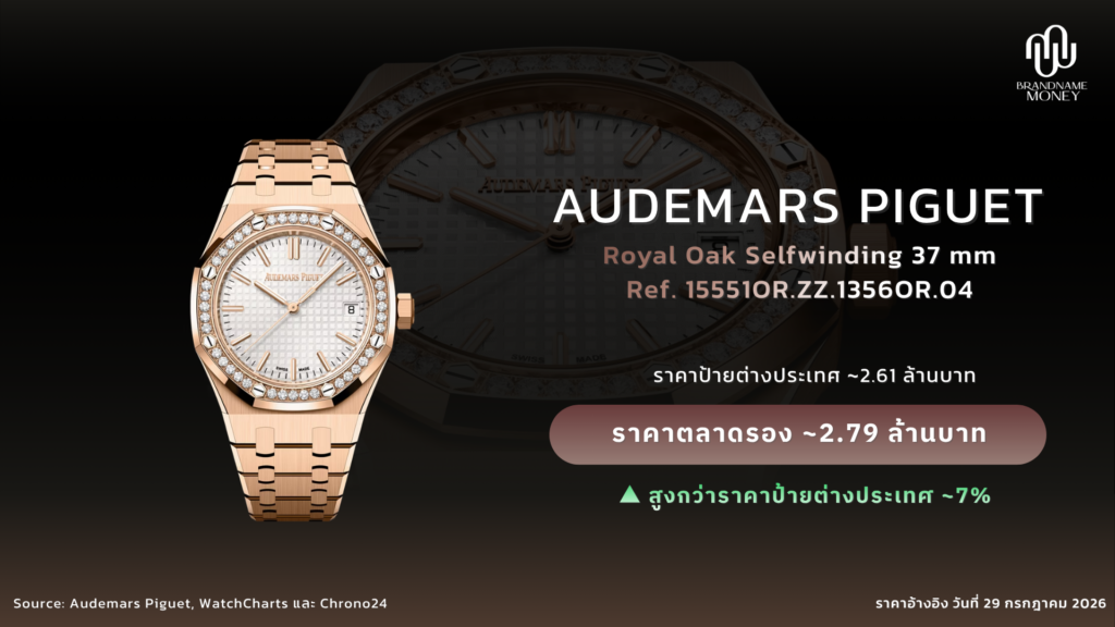 นาฬิกา Audemars Piguet ผู้หญิง Royal Oak Selfwinding 37 mm Pink Gold Silver Dial Ref. 15551OR.ZZ.1356OR.04