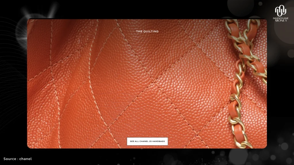 กระเป๋า Chanel แท้ ตรวจแนว Quilting ให้ต่อเนื่อง