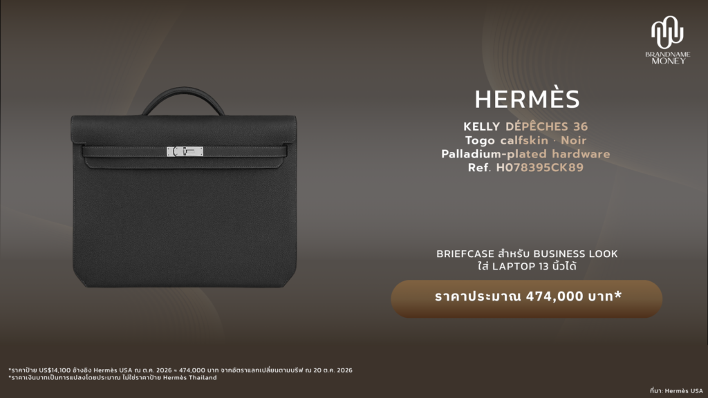 กระเป๋า Hermes ผู้ชาย Hermès Kelly Dépêches 36 Briefcase กระเป๋าทำงานสำหรับ Business Look
