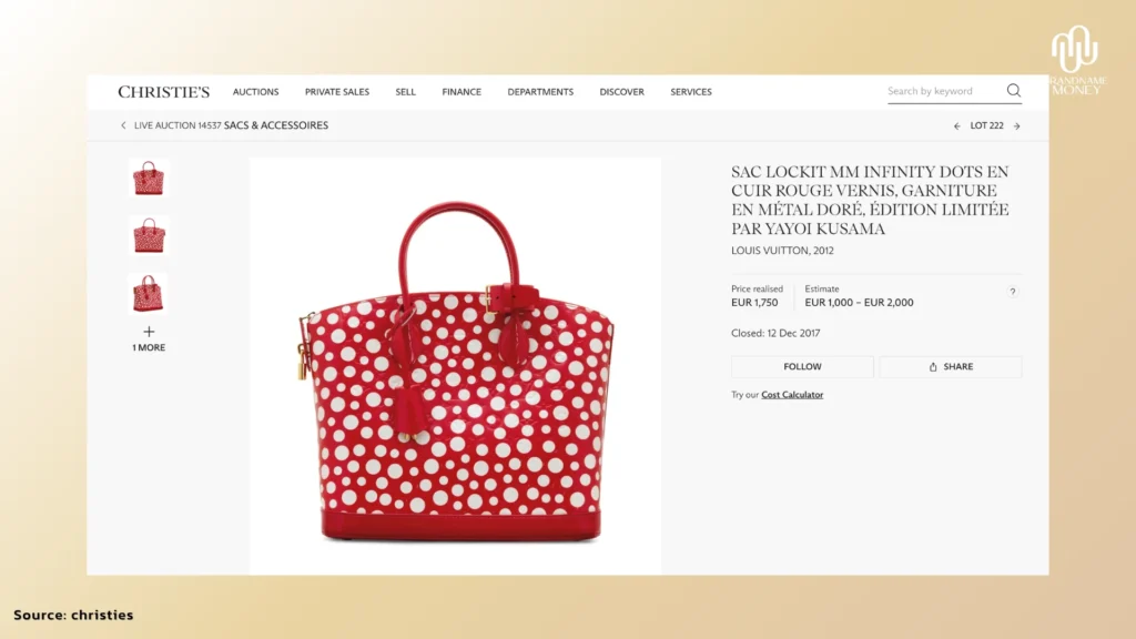 Louis Vuitton x Yayoi Kusama ครั้งแรกในปี 2012 Lockit MM Infinity Dots